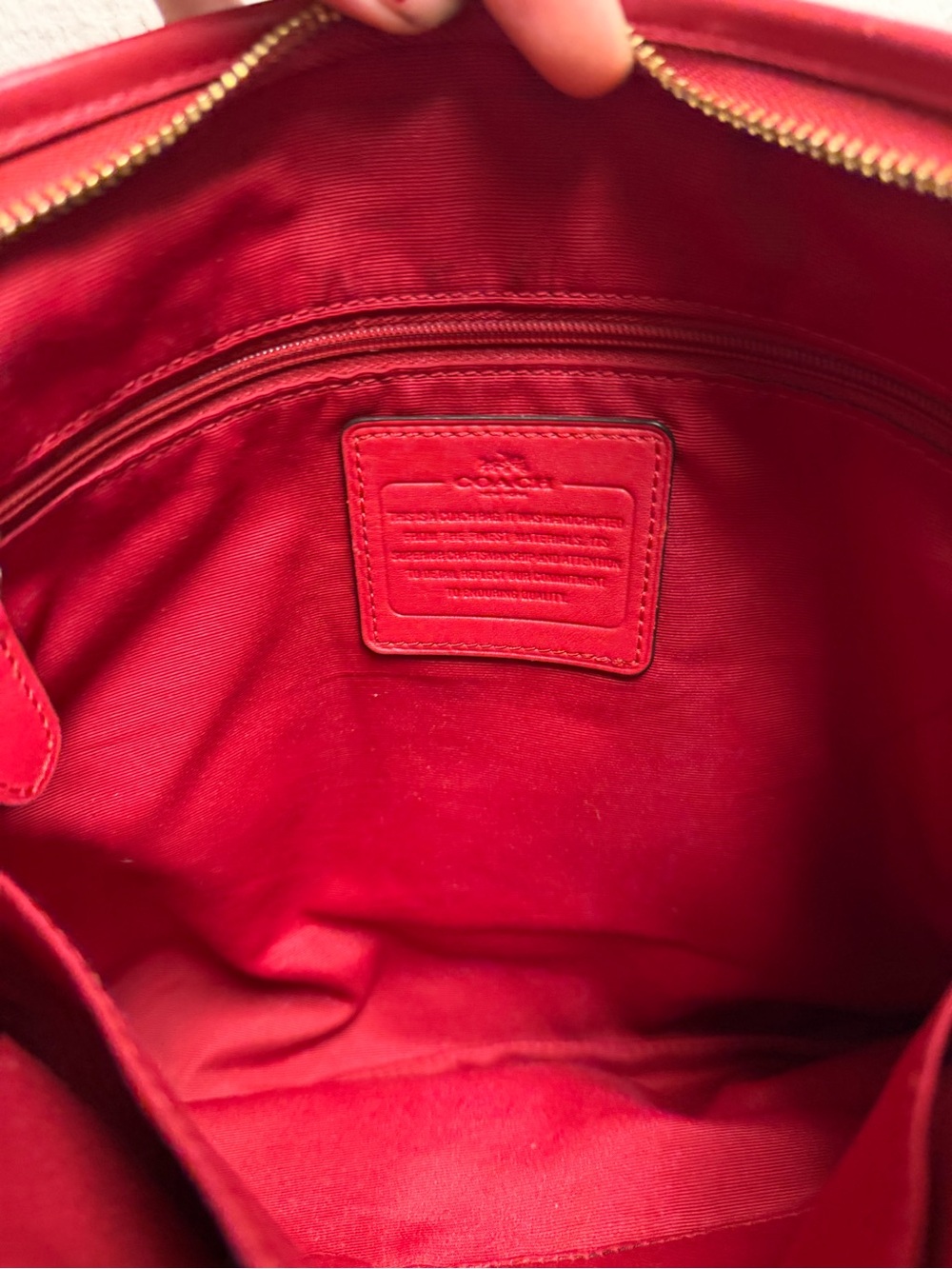 Coach Signature Canvas File Crossbody Bag in Khaki/Classic Red, model F36378 - Picture 5 of 13